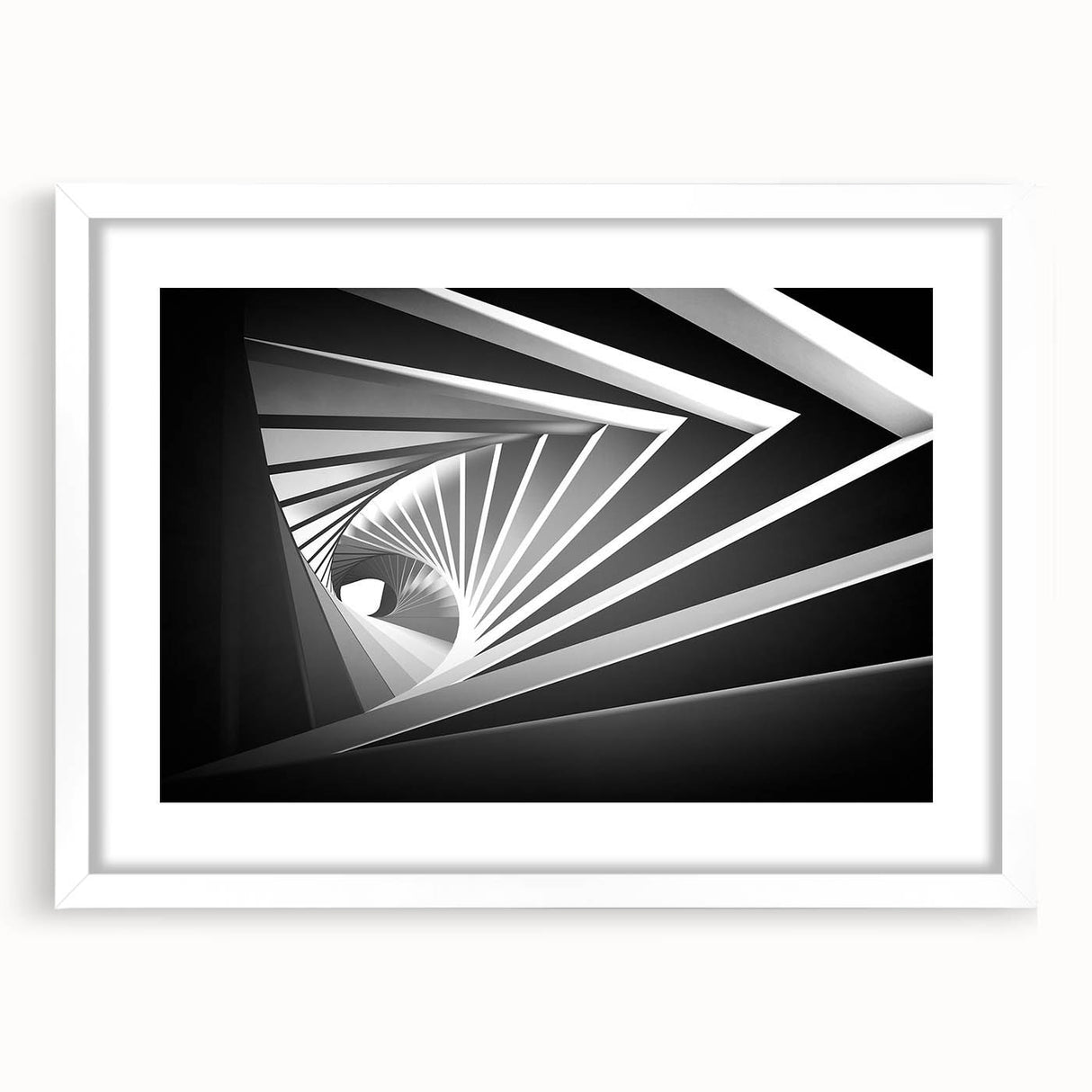 Extra large abstract art print in textured style, featuring neutral and white tones on a framed canvas.