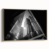 Framed canvas landscape art painting featuring a vibrant abstract design in gold, ideal for enhancing a modern living room.