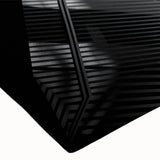 Large art featuring a black and white abstract landscape on stretched canvas, suitable for bedroom decor.