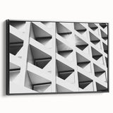 Black and white framed canvas featuring an abstract landscape, ideal for bedroom wall decor.