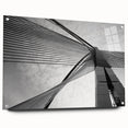 Large abstract wall art on acrylic, featuring swirling greys and blues, ideal for bedroom or dining room decor.