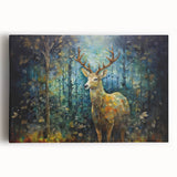 Stretched canvas wall art featuring a vibrant antelope design, showcasing intricate details and warm earth tones, perfect for wildlife-themed decor.