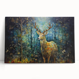 Antelope wall art design on stretched canvas, showcasing vibrant colors and intricate details, perfect for wildlife enthusiasts and home decor.