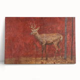 Stretched canvas wall art featuring a vibrant antelope design, showcasing intricate details and rich colors, perfect for enhancing modern home decor.