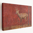 Side view of a stretched canvas wall art featuring a vibrant antelope design, showcasing intricate details and rich colors, perfect for wildlife enthusiasts and home décor.