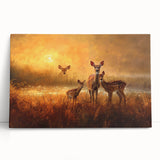 Stretched canvas wall art featuring a vibrant antelope design, showcasing intricate details and rich colors, perfect for adding a touch of wildlife decor to any space.