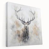 Stretched canvas wall art showcasing a side view of an antelope in a vibrant, colorful design, perfect for nature-themed decor and wildlife enthusiasts.