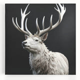 Stretched canvas wall art featuring a vibrant antelope design in rich earthy tones, showcasing intricate details and textures perfect for wildlife enthusiasts.