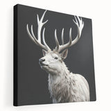 Stretched canvas wall art depicting a side view of a graceful antelope in a natural habitat, showcasing earthy tones and intricate details, perfect for wildlife enthusiasts.