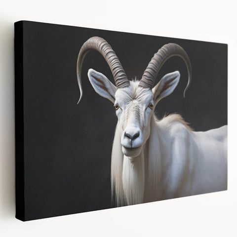 Side view of a stretched canvas wall art piece depicting a graceful antelope in a vibrant, natural setting, ideal for wildlife enthusiasts and home decor.