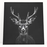 Stretched canvas wall art depicting a vibrant antelope design in an abstract style, featuring earthy tones and intricate patterns, perfect for wildlife enthusiasts.