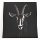 Stretched canvas wall art featuring a vibrant antelope design in a natural setting, perfect for wildlife enthusiasts and modern home decor.