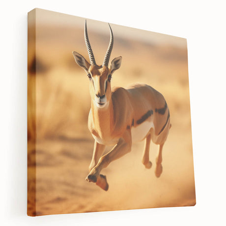 Antelope wall art collection featuring a vibrant design on stretched canvas, showcasing detailed textures and natural colors, ideal for wildlife enthusiasts' decor.