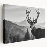 Stretched canvas wall art featuring a striking side view of a vibrant antelope design, showcasing intricate details and rich colors, perfect for wildlife enthusiasts.