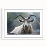 Antelope design wall art collection framed in white with a mat, showcasing a vibrant depiction of wildlife for modern home decor, ideal for animal enthusiasts.
