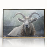 Framed wall art featuring a striking antelope design with intricate details, set against a gold background, ideal for animal lovers and modern decor enthusiasts.