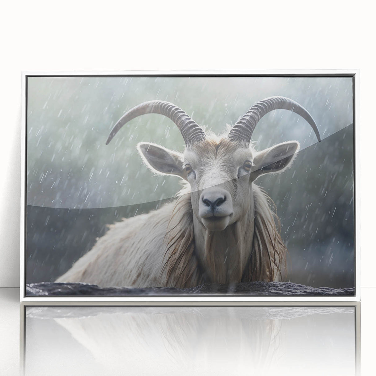 Framed acrylic wall art featuring a vibrant antelope design, showcasing intricate colors and patterns, ideal for enhancing modern home decor.