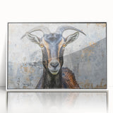 Framed acrylic wall art featuring a striking antelope design, showcasing vibrant colors and intricate details, ideal for enhancing modern home decor.