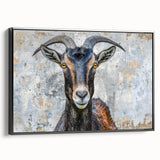 Framed canvas wall art showcasing a side view of an elegant antelope design, featuring intricate details and a sleek black frame, perfect for enhancing modern decor.