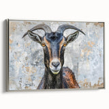 Framed canvas wall art depicting a silver-toned antelope in a serene natural setting, showcasing intricate design details and vibrant colors, perfect for wildlife enthusiasts.
