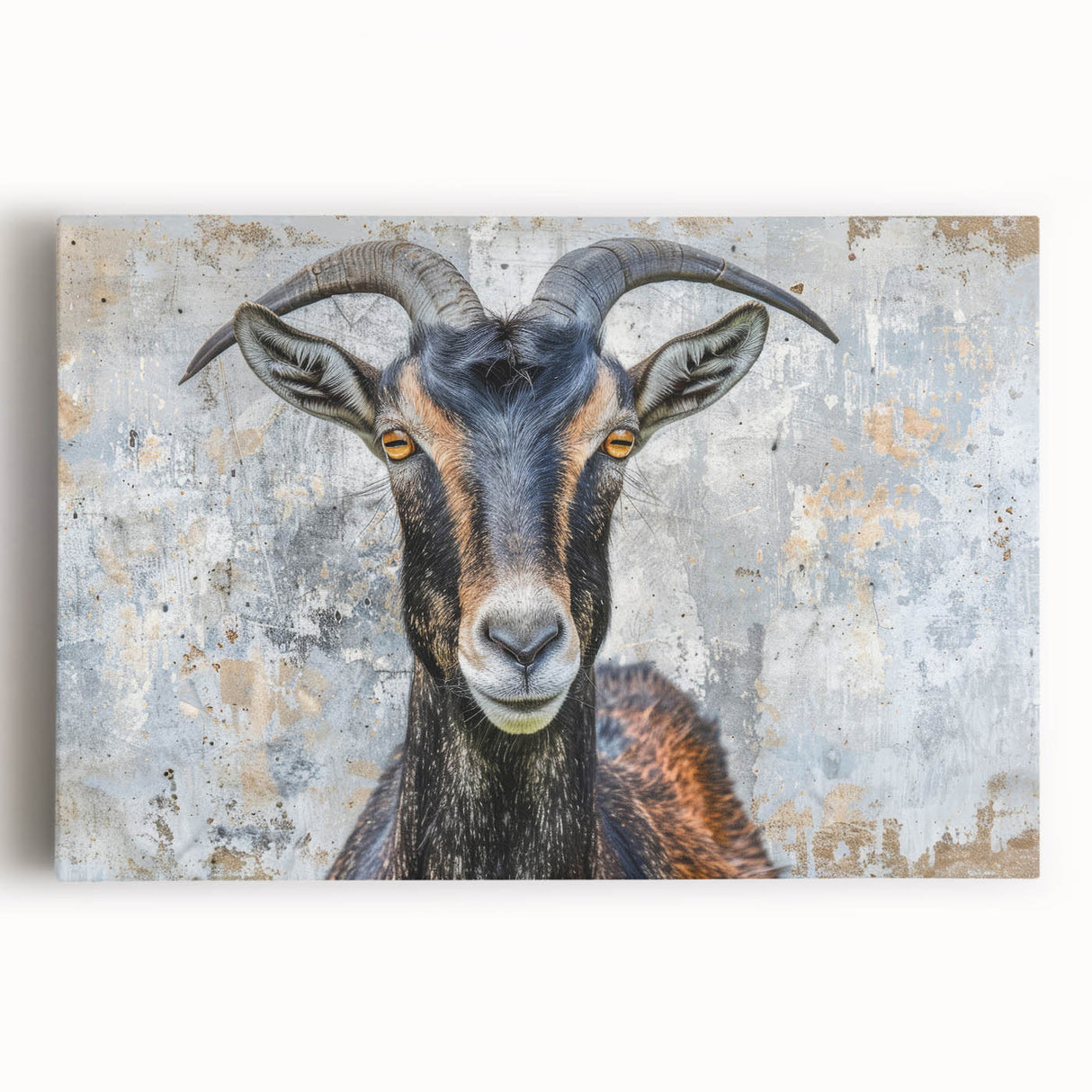 Stretched canvas artwork showcasing a vibrant antelope design, featuring rich colors and intricate details, perfect for enhancing home decor with a wild theme.