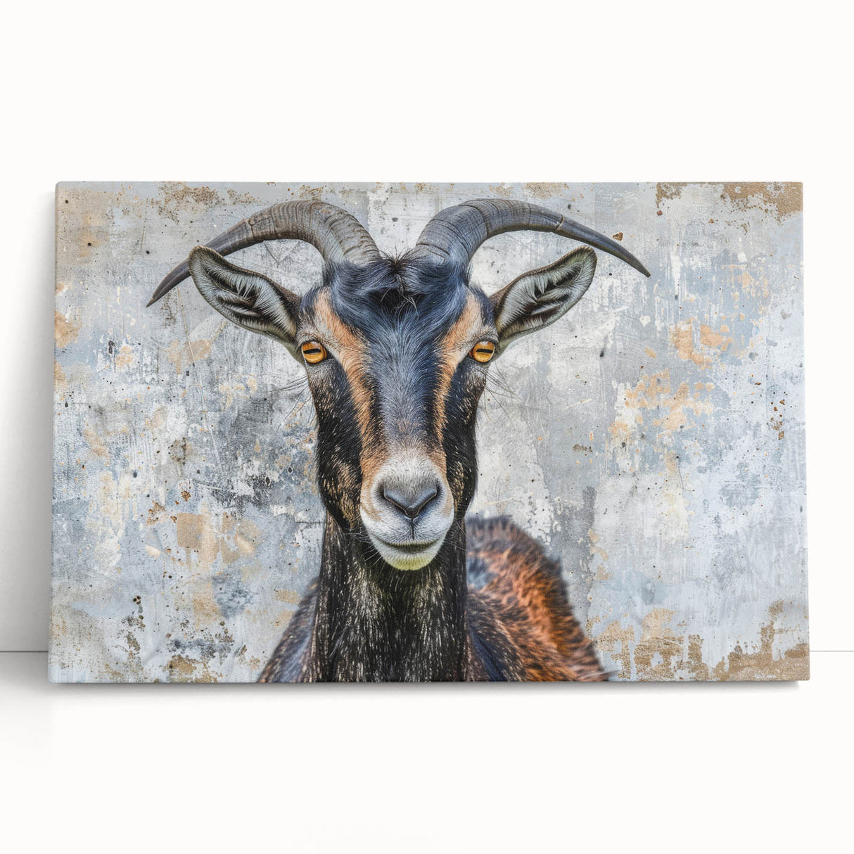 Stretched canvas wall art featuring a vibrant antelope design, showcasing intricate detailing and rich colors, perfect for enhancing home decor with a wild theme.