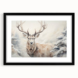 Framed wall art collection featuring a striking antelope design, set against a sleek black mat, ideal for enhancing modern home decor with wildlife themes.