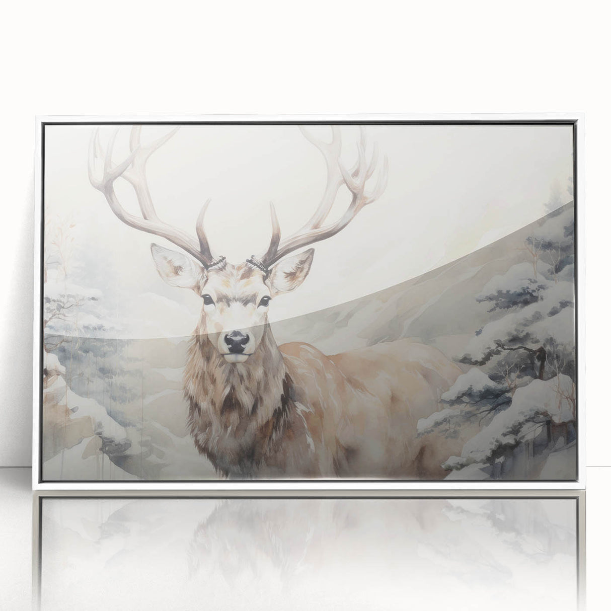 Framed acrylic wall art featuring a vibrant antelope design, showcasing intricate details and bold colors, ideal for nature lovers and modern decor enthusiasts.