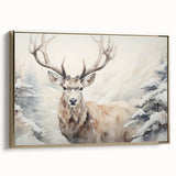Framed canvas wall art showcasing a golden antelope design, capturing intricate details and vibrant colors, perfect for enhancing modern decor in any space.