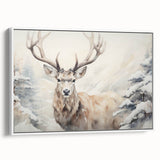 Framed canvas wall art featuring a striking side view of an antelope design, showcasing intricate details and earthy tones, perfect for wildlife enthusiasts and home decor.