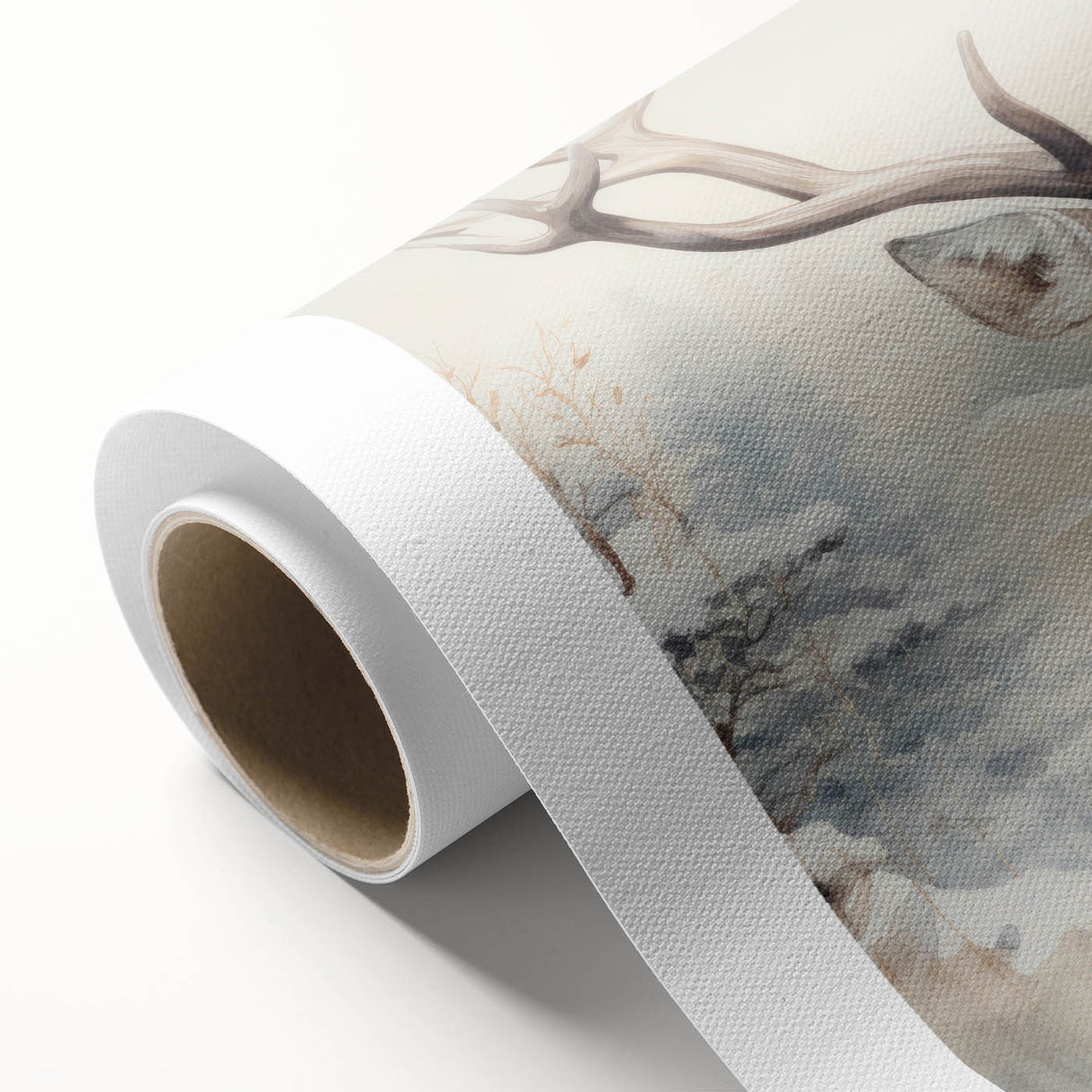 Rolled canvas art showcasing a vibrant antelope design, featuring rich colors and intricate patterns, ideal for enhancing home decor with a wild theme.