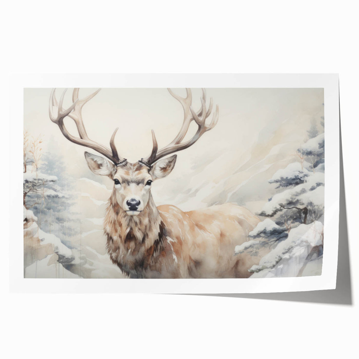 Stylish rolled print showcasing a vibrant antelope design, part of a wildlife wall art collection, featuring rich colors and intricate details, perfect for home decor.