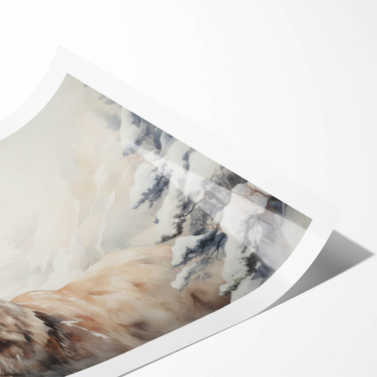 Decorative rolled print of an antelope in a vibrant African wildlife design, showcasing intricate details and earthy colors, ideal for enhancing home decor with nature themes.