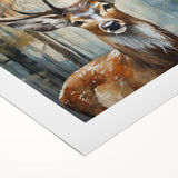 Rolled canvas showcasing a vibrant antelope design from the African wildlife collection, ideal for home decor or office art, emphasizing nature's beauty and elegance.