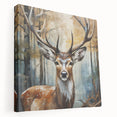 Stretched canvas wall art depicting a graceful antelope design, showcasing intricate details in earthy tones, perfect for wildlife enthusiasts and home decor.