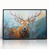 Framed acrylic wall art featuring a striking antelope design, with a sleek black frame and vibrant colors, perfect for enhancing modern decor and wildlife themes.