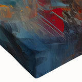 Close-up of a vibrant stretched canvas depicting a majestic antelope in a natural setting, showcasing intricate details and rich colors, perfect for wildlife enthusiasts.