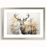 Framed wall art featuring a striking antelope design in a silver frame with a mat, showcasing vibrant colors and intricate details, perfect for wildlife enthusiasts.