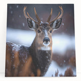 Stretched canvas featuring a vibrant antelope wall art design, showcasing intricate patterns and earthy colors, perfect for enhancing wildlife-themed decor.