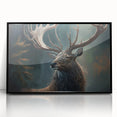 Framed acrylic wall art showcasing a striking antelope design in black, perfect for wildlife enthusiasts, adding elegance to home decor with its modern touch.