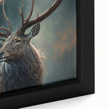 Close-up of a beautifully framed canvas wall art piece featuring an African antelope design, showcasing vibrant colors and intricate details, perfect for wildlife enthusiasts and home decor.