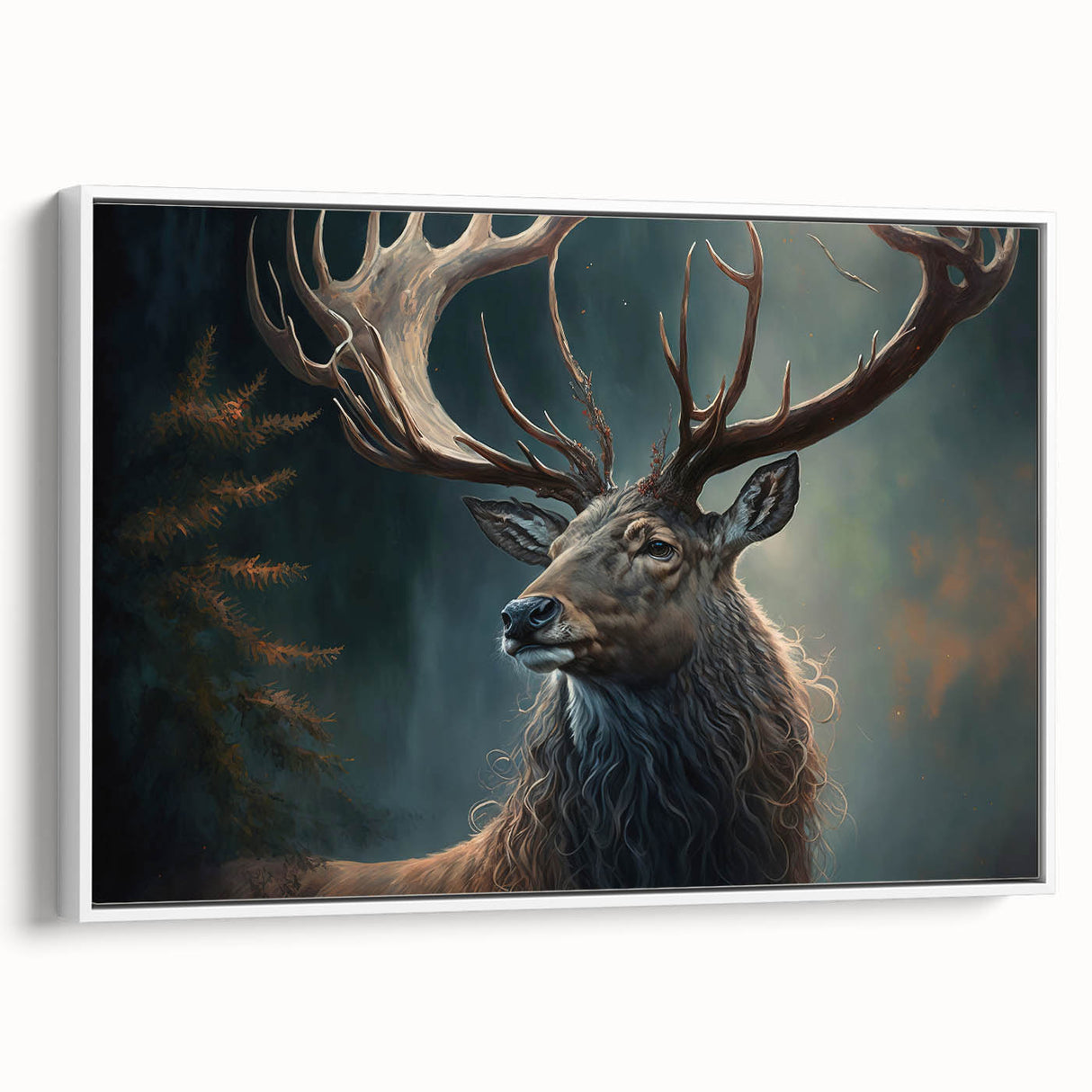 Framed canvas wall art featuring a side view of an antelope in a natural setting, showcasing intricate details and vibrant colors, perfect for wildlife enthusiasts.