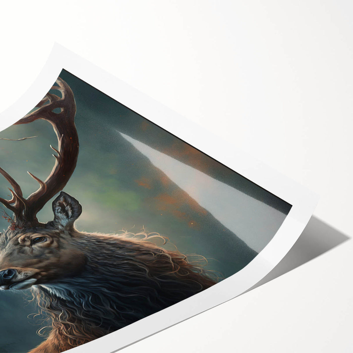 Antelope-themed wall art print showcasing vibrant colors and intricate details, rolled and ready for framing, perfect for wildlife enthusiasts’ decor.