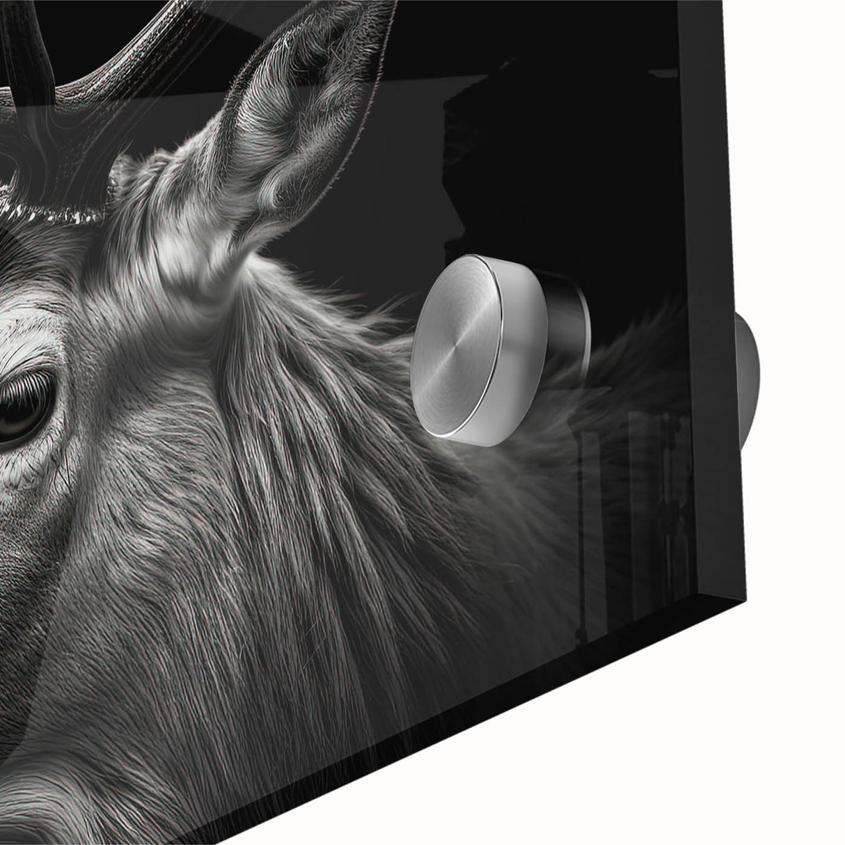 Close-up view of a vibrant acrylic wall art piece showcasing an antelope design, featuring intricate details and rich colors, perfect for wildlife enthusiasts.