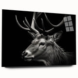 Side view of an acrylic wall art piece featuring a vibrant antelope design, showcasing intricate details and colors, ideal for wildlife enthusiasts and home decor.