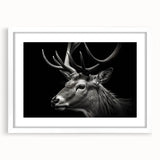 Antelope-themed wall art design in a sleek white frame, featuring intricate details and vibrant colors, perfect for adding a touch of wildlife elegance to any room.