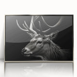 Framed wall art featuring a striking silver-accented antelope design, showcasing intricate details against a vibrant backdrop, perfect for wildlife enthusiasts and modern decor.