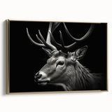 Framed canvas wall art featuring a striking gold-colored antelope design, showcasing intricate details and textures, perfect for enhancing modern home decor.