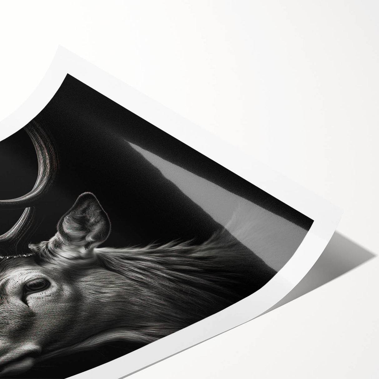 Rolled print of vibrant antelope wall art, showcasing intricate details and earthy tones, perfect for wildlife enthusiasts and modern decor. Packaged securely for delivery.