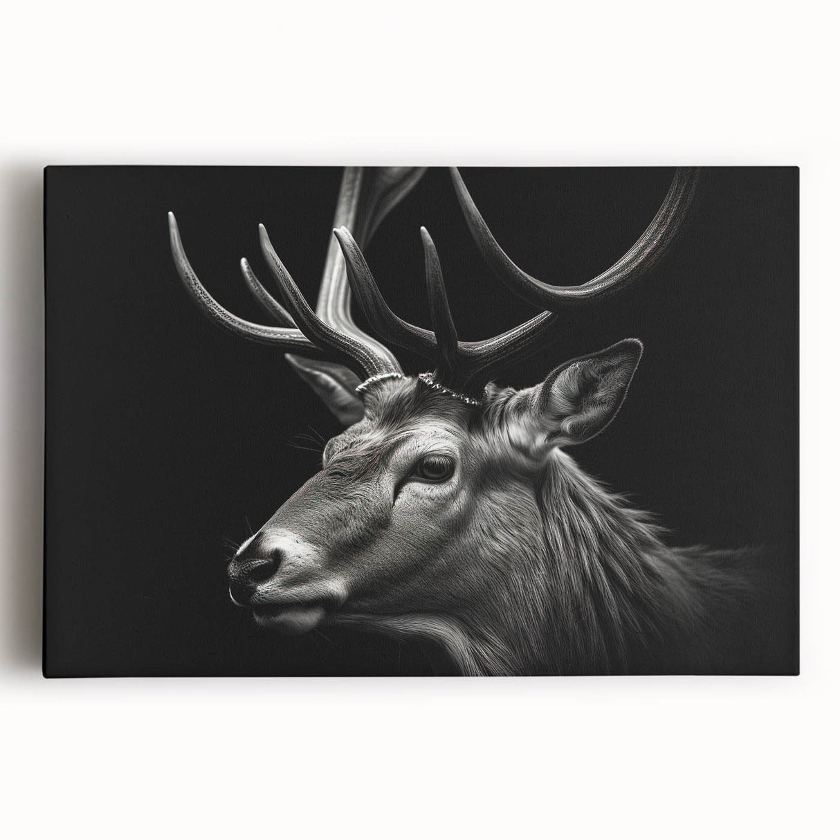 Stretched canvas wall art showcasing a vibrant antelope design, featuring rich colors and intricate details, perfect for enhancing wildlife-themed decor.